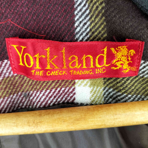 ヨークランド YORKLAND ベルトデザインノースリーブチェックワンピース レディース